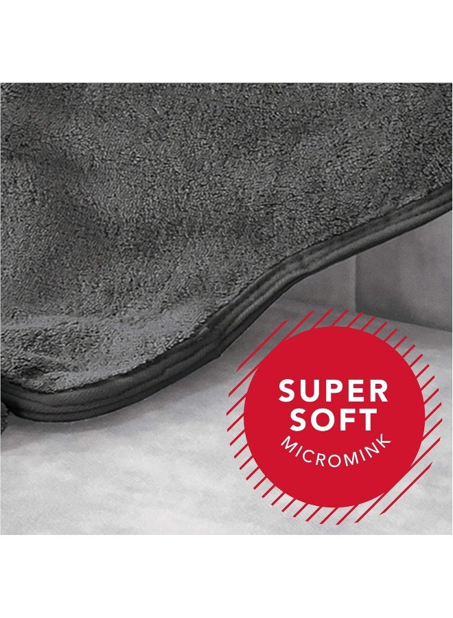 Sunbeam Heating Pad Wrap for Back Pain Relief with Auto Shut Off and Moist Heating Option, 23 x 15 Inches, Slate Grey - Image 4